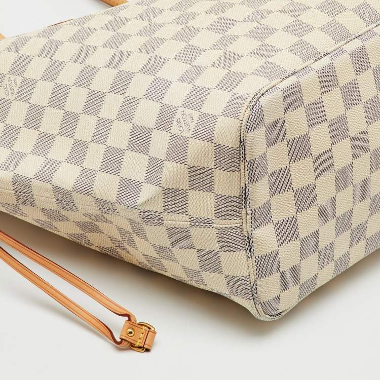 Pre Owned Louis Vuitton Damier Azur Canvas Neverfull MM Bag