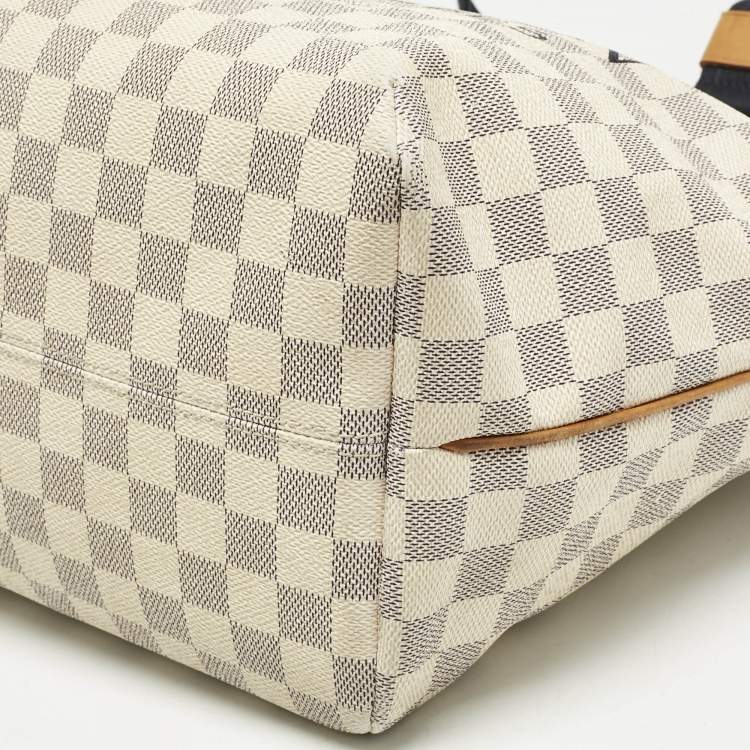 Pre Owned Louis Vuitton Damier Azur Canvas Limited Edition Beach Cabas PM Bag