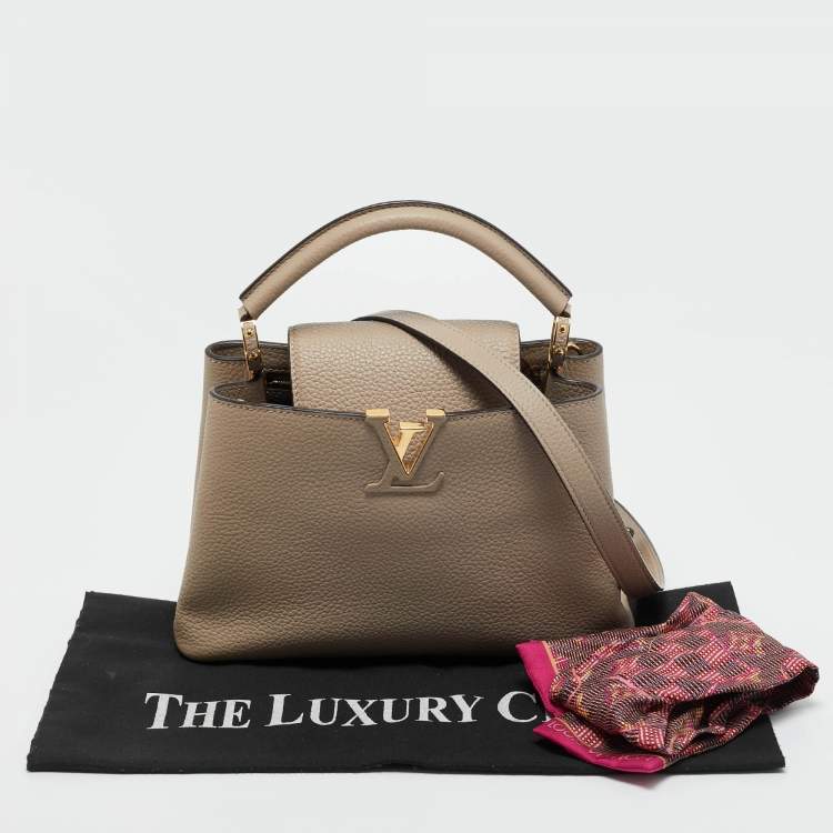 Pre Owned Louis Vuitton Galet Taurillon Leather Capucines BB Bag