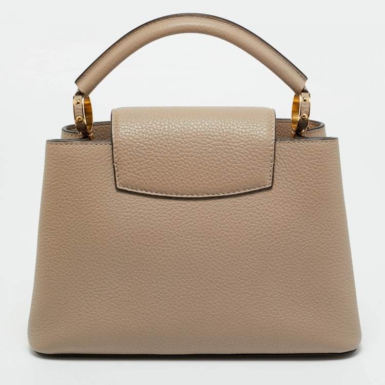 Pre Owned Louis Vuitton Galet Taurillon Leather Capucines BB Bag
