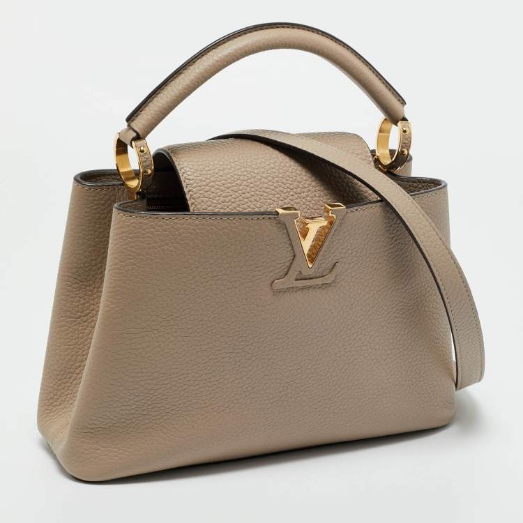 Pre Owned Louis Vuitton Galet Taurillon Leather Capucines BB Bag