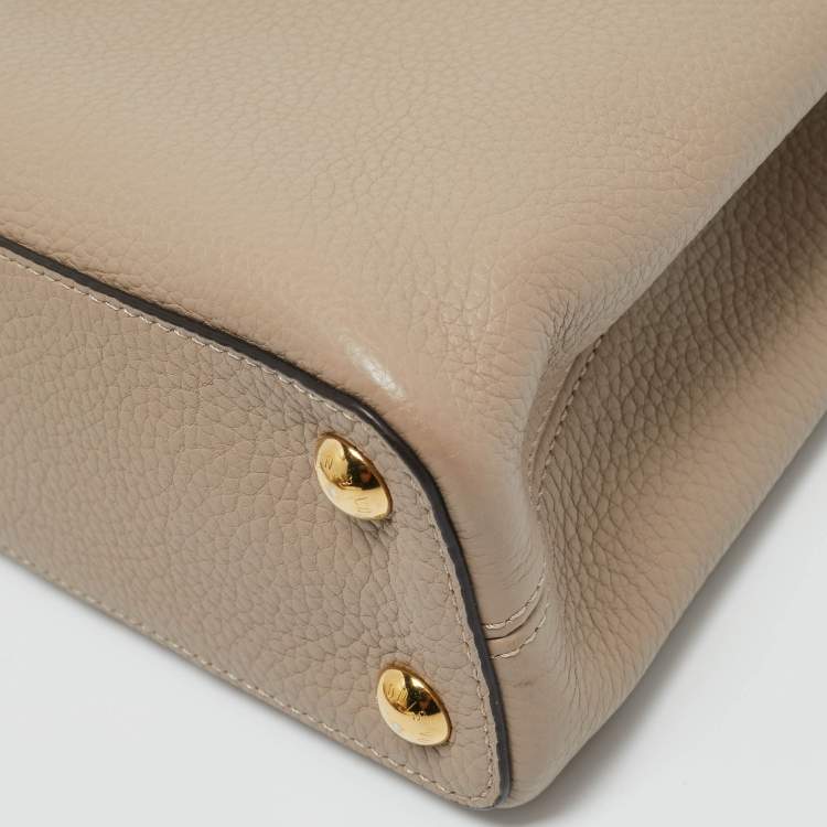 Pre Owned Louis Vuitton Galet Taurillon Leather Capucines BB Bag