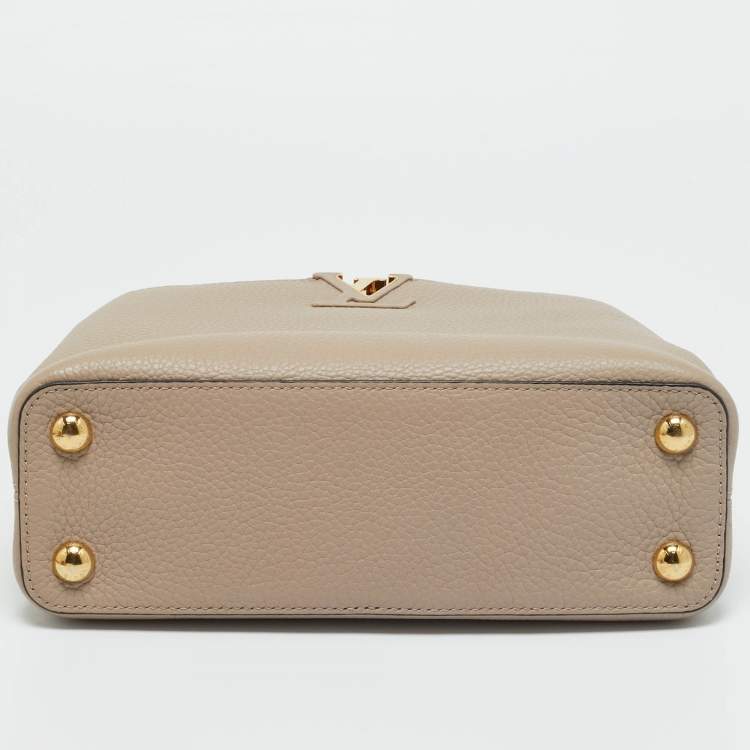 Pre Owned Louis Vuitton Galet Taurillon Leather Capucines BB Bag