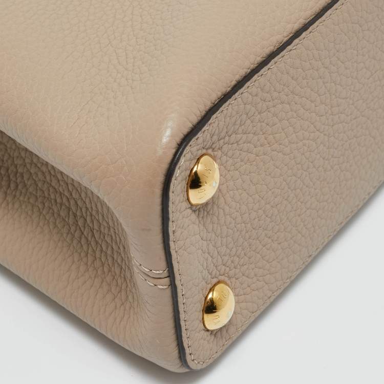 Pre Owned Louis Vuitton Galet Taurillon Leather Capucines BB Bag