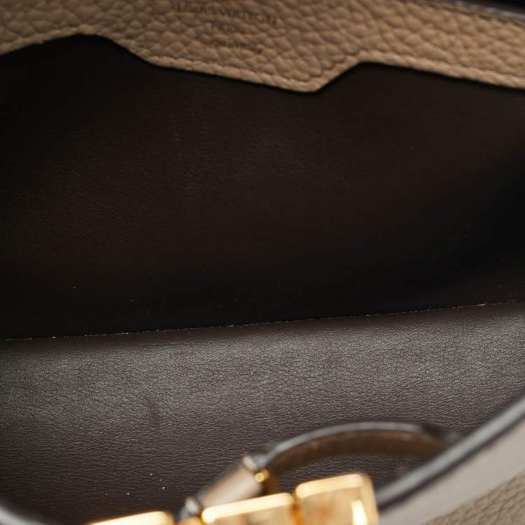 Pre Owned Louis Vuitton Galet Taurillon Leather Capucines BB Bag
