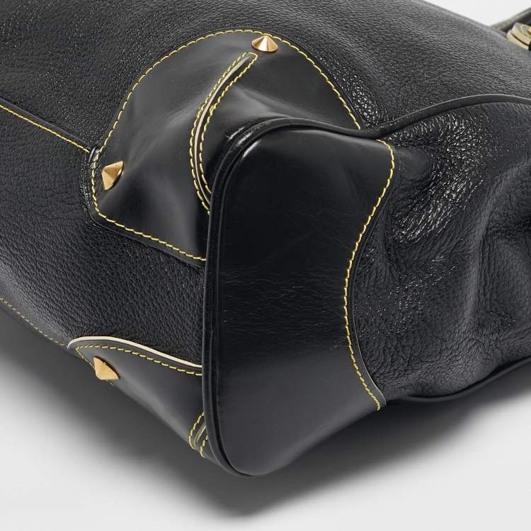 Pre Owned Louis Vuitton Black Suhali Leather Le Majestueux Bag