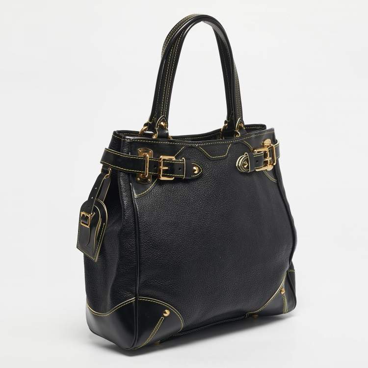 Pre Owned Louis Vuitton Black Suhali Leather Le Majestueux Bag