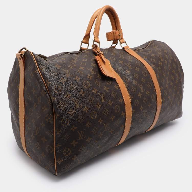 Pre Owned Louis Vuitton Monogram Canvas Keepall Bandouliere 60 Bag