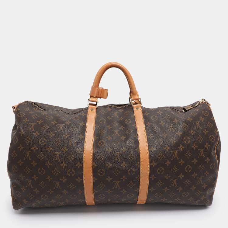 Pre Owned Louis Vuitton Monogram Canvas Keepall Bandouliere 60 Bag