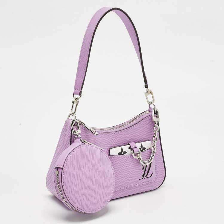 Pre Owned Louis Vuitton Lilas Provence Epi Leather Marellini Bag