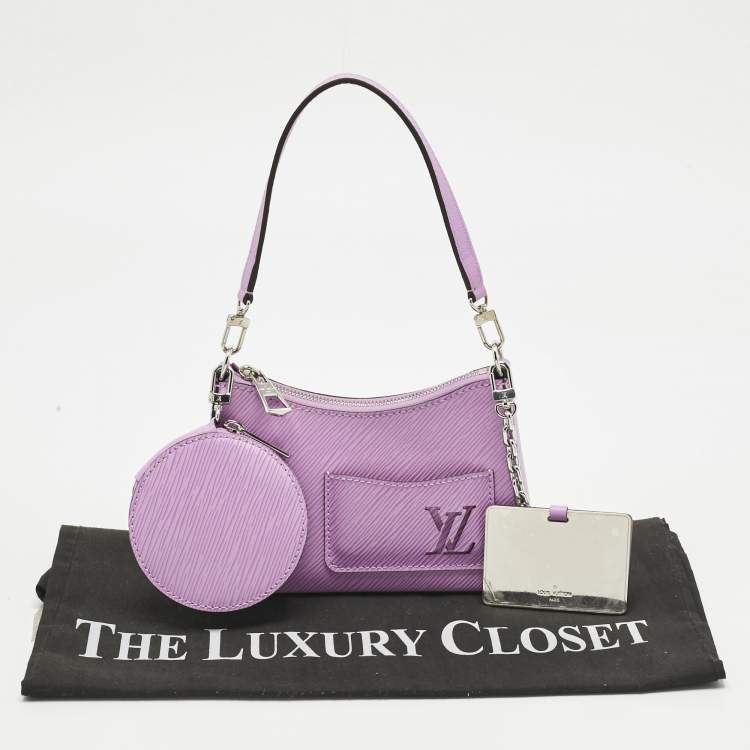 Pre Owned Louis Vuitton Lilas Provence Epi Leather Marellini Bag