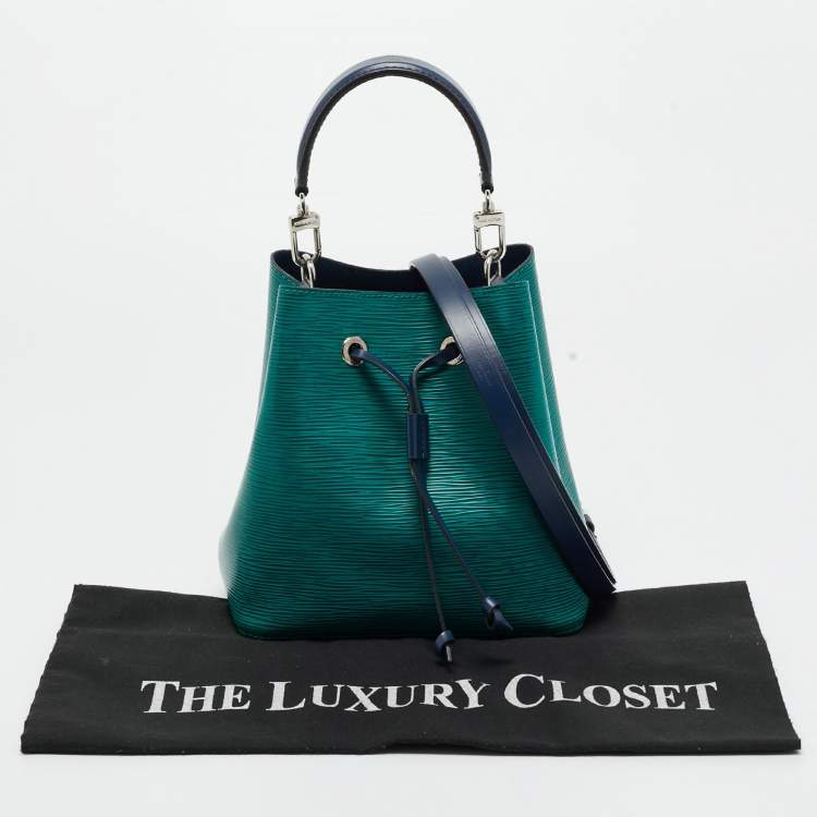 Pre Owned Louis Vuitton Emerald/Indigo Epi Leather NeoNoe BB Bag