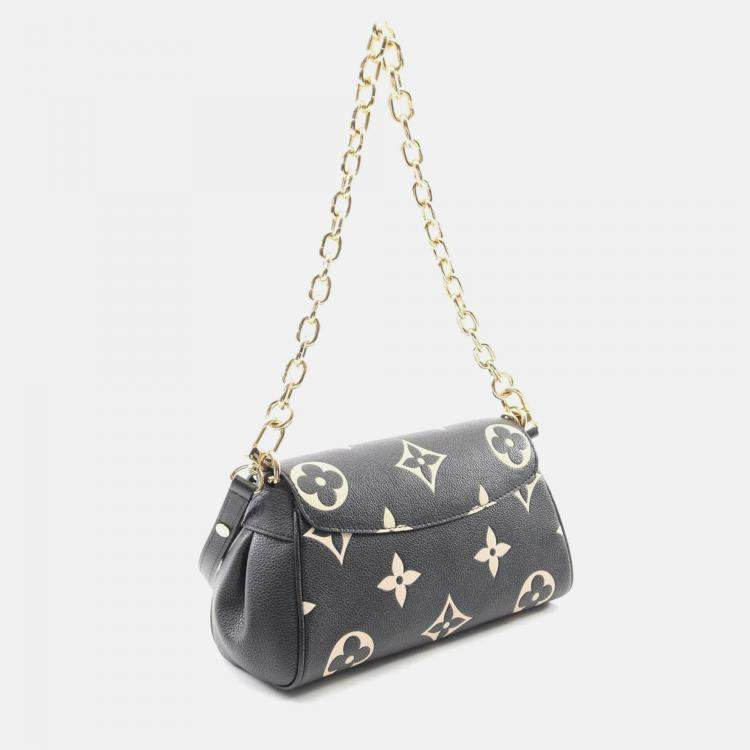 Pre Owned Louis Vuitton Favorite NM Giant Monogram Black/Beige Leather Handbag