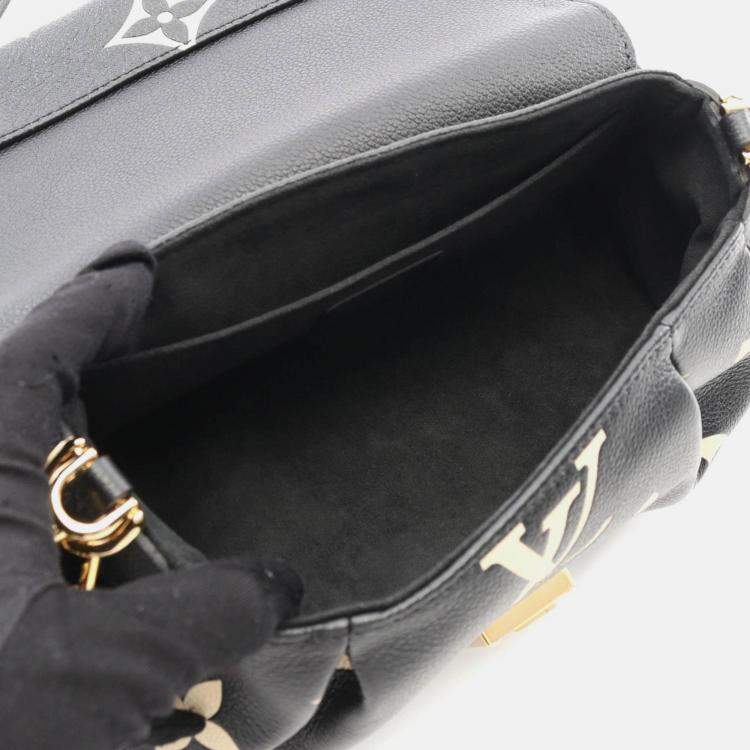 Pre Owned Louis Vuitton Favorite NM Giant Monogram Black/Beige Leather Handbag