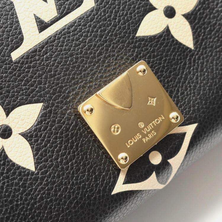 Pre Owned Louis Vuitton Favorite NM Giant Monogram Black/Beige Leather Handbag