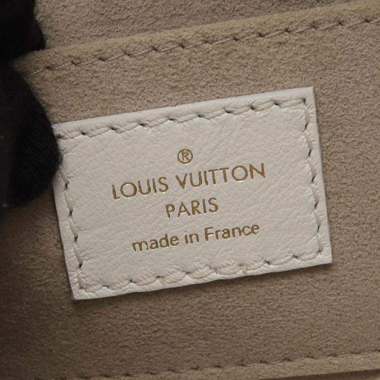Pre Owned Louis Vuitton Dauphine EW White Monogram Leather Shoulder Bag