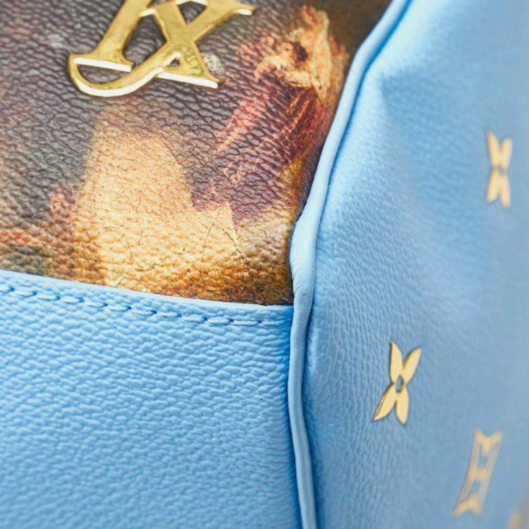Pre Owned Louis Vuitton Masters Collection Turner Speedy 30 Blue Multicolor PVC Leather Handbag