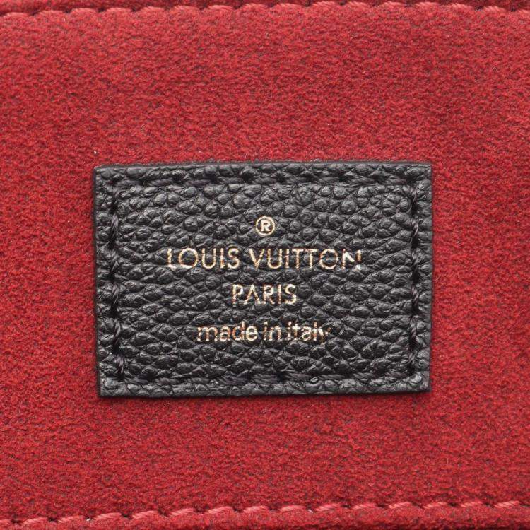 Pre Owned Louis Vuitton Grand Palais MM Black Monogram Empreinte Leather Handbag