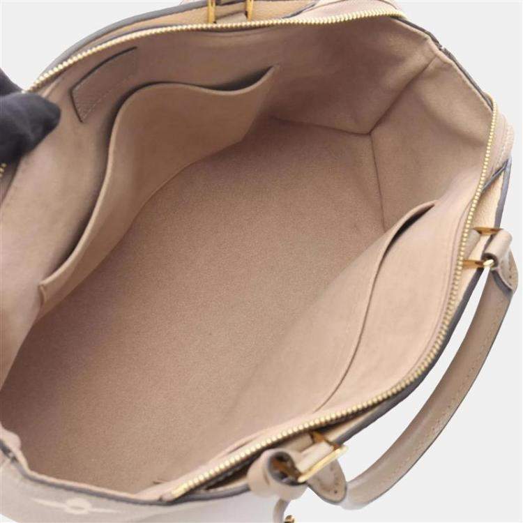Pre Owned Louis Vuitton Petit Palais PM Tourterelle Creme Beige Monogram Empreinte Leather Handbag