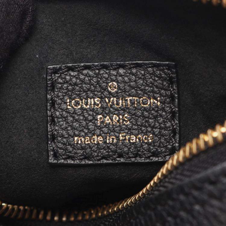 Pre Owned Louis Vuitton Nano Speedy Black Monogram Empreinte Leather Handbag