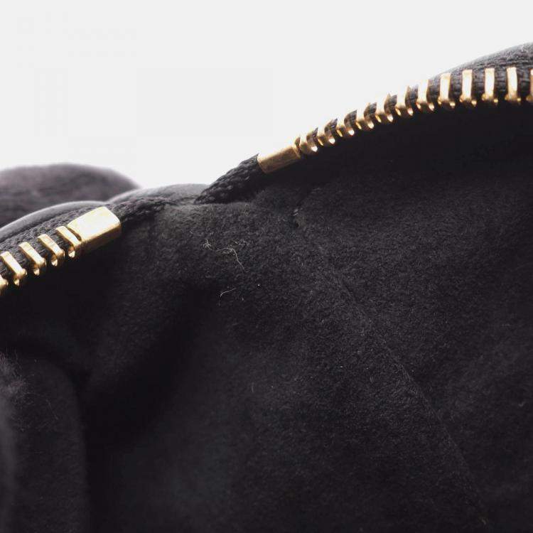 Pre Owned Louis Vuitton Nano Speedy Black Monogram Empreinte Leather Handbag