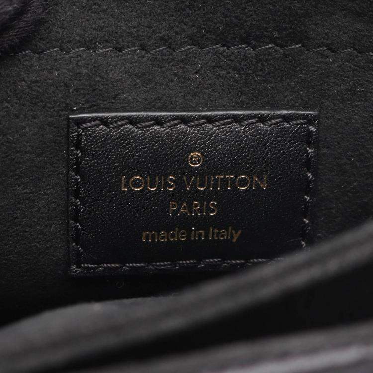 Pre Owned Louis Vuitton New Wave PM Black Leather Chain Shoulder Bag