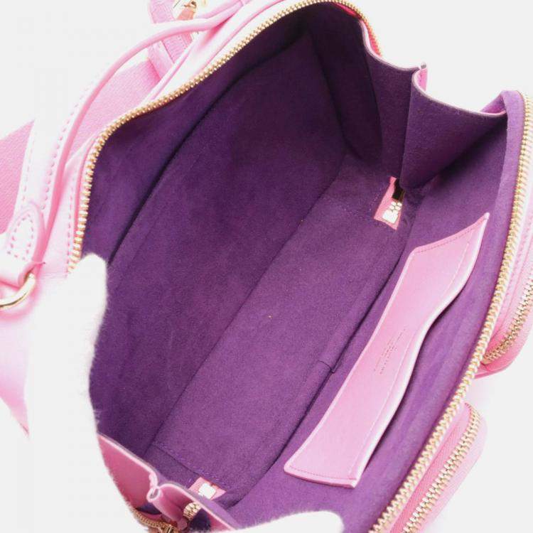 Pre Owned Louis Vuitton Utility Rose/Purple Leather Crossbody Bag
