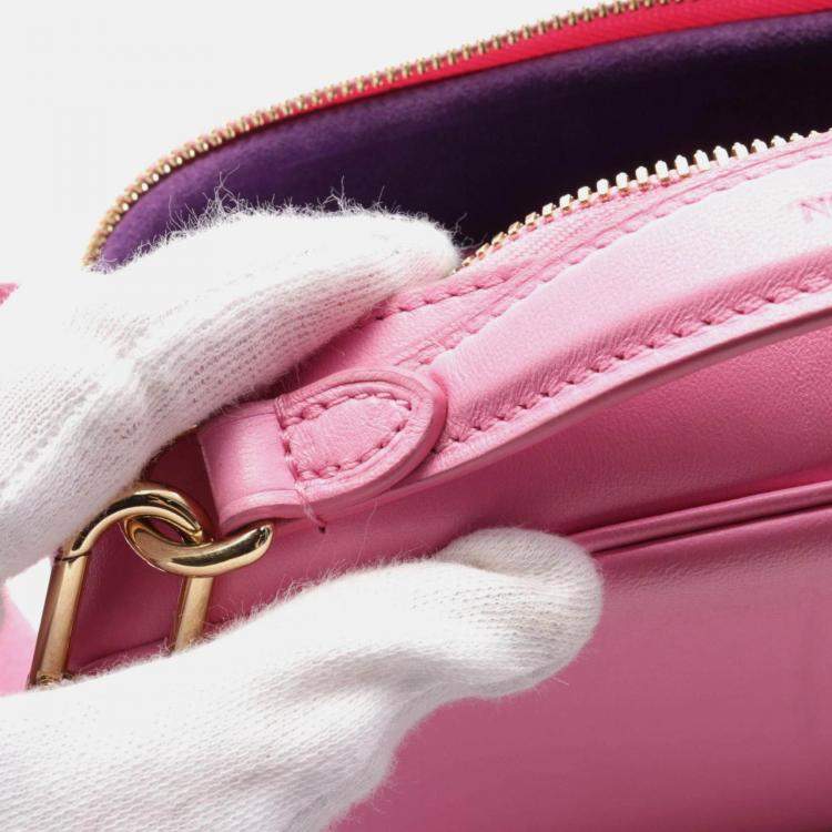 Pre Owned Louis Vuitton Utility Rose/Purple Leather Crossbody Bag