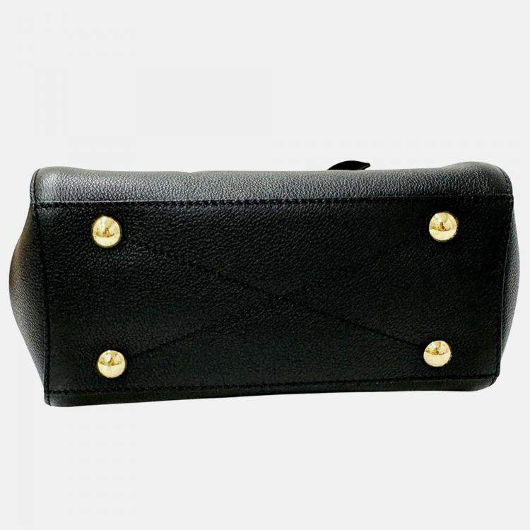 Pre Owned Louis Vuitton Montaigne BB Black Monogram Empreinte Leather Shoulder Bag