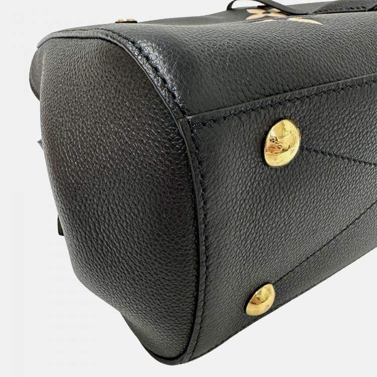 Pre Owned Louis Vuitton Montaigne BB Black Monogram Empreinte Leather Shoulder Bag