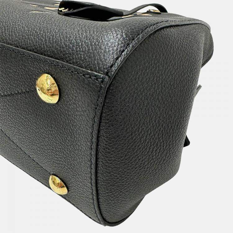 Pre Owned Louis Vuitton Montaigne BB Black Monogram Empreinte Leather Shoulder Bag