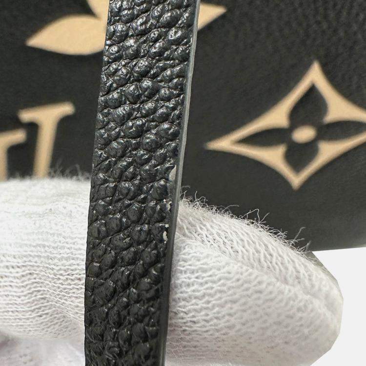 Pre Owned Louis Vuitton Montaigne BB Black Monogram Empreinte Leather Shoulder Bag