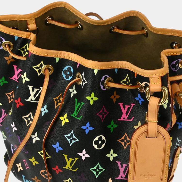 Pre Owned Louis Vuitton Petite Noe Multicolor Monogram Canvas Shoulder Bag