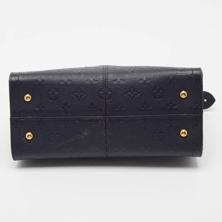 Pre Owned Louis Vuitton Marine Rouge Monogram Empreinte Leather Sully PM Bag