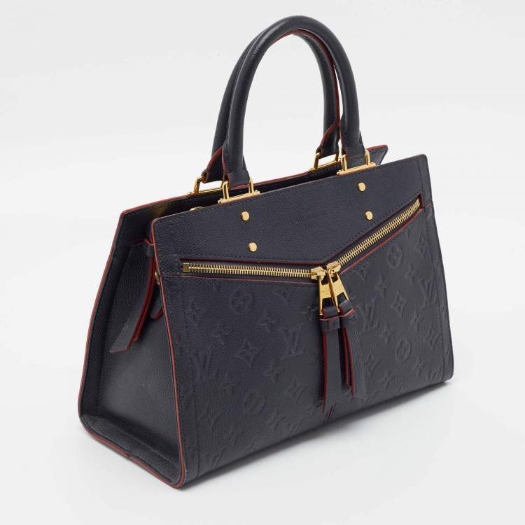 Pre Owned Louis Vuitton Marine Rouge Monogram Empreinte Leather Sully PM Bag