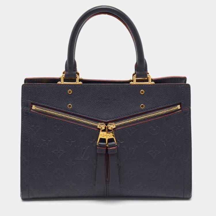 Pre Owned Louis Vuitton Marine Rouge Monogram Empreinte Leather Sully PM Bag