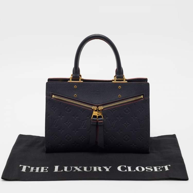 Pre Owned Louis Vuitton Marine Rouge Monogram Empreinte Leather Sully PM Bag