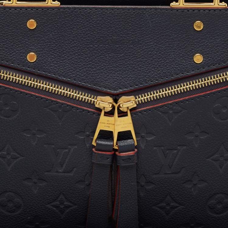Pre Owned Louis Vuitton Marine Rouge Monogram Empreinte Leather Sully PM Bag