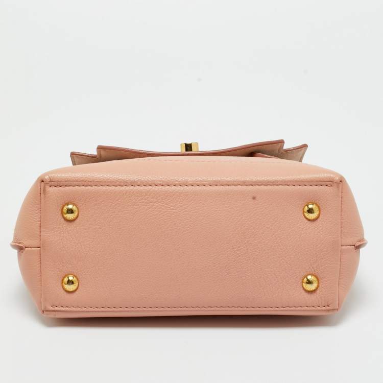Pre Owned Louis Vuitton Rose Trianon Leather LockMe Ever Mini Bag