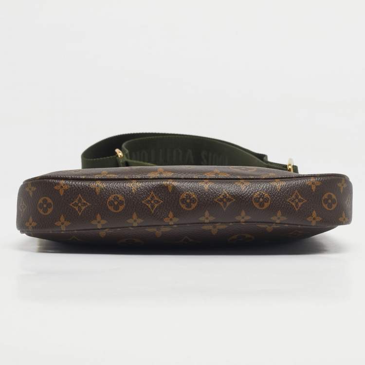 Pre Owned Louis Vuitton Khaki Monogram Canvas Multi Pochette Accessories Bag