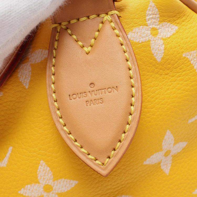 Pre Owned Louis Vuitton Yellow Monogram Speedy P9 Bandouliere 40