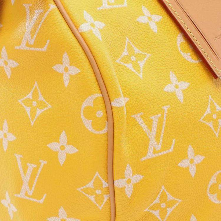 Pre Owned Louis Vuitton Yellow Monogram Speedy P9 Bandouliere 40