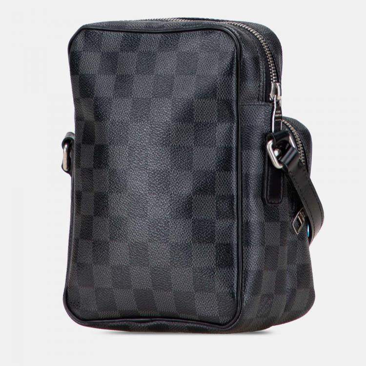 Pre Owned Louis Vuitton Black Damier Graphite Rem Shoulder Bag
