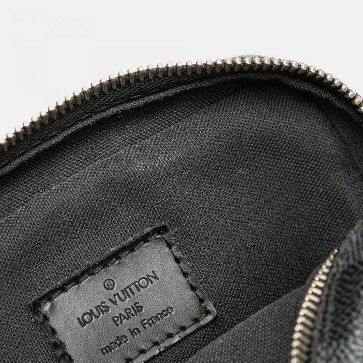 Pre Owned Louis Vuitton Black Damier Graphite Rem Shoulder Bag