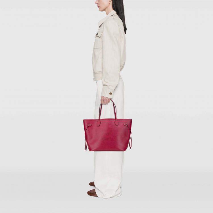 Pre Owned Louis Vuitton Pink Epi Neverfull MM