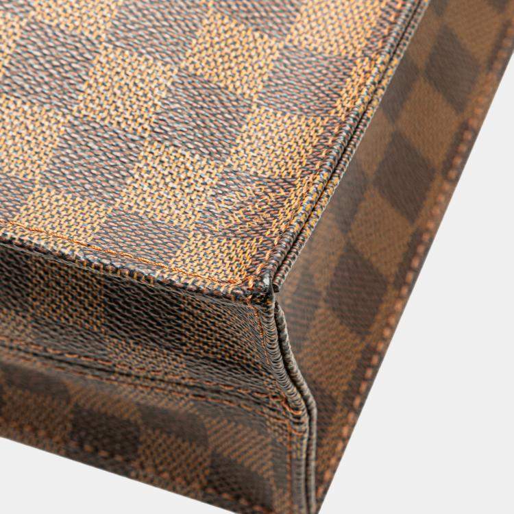 Pre Owned Louis Vuitton Brown Damier Ebene Sac Plat