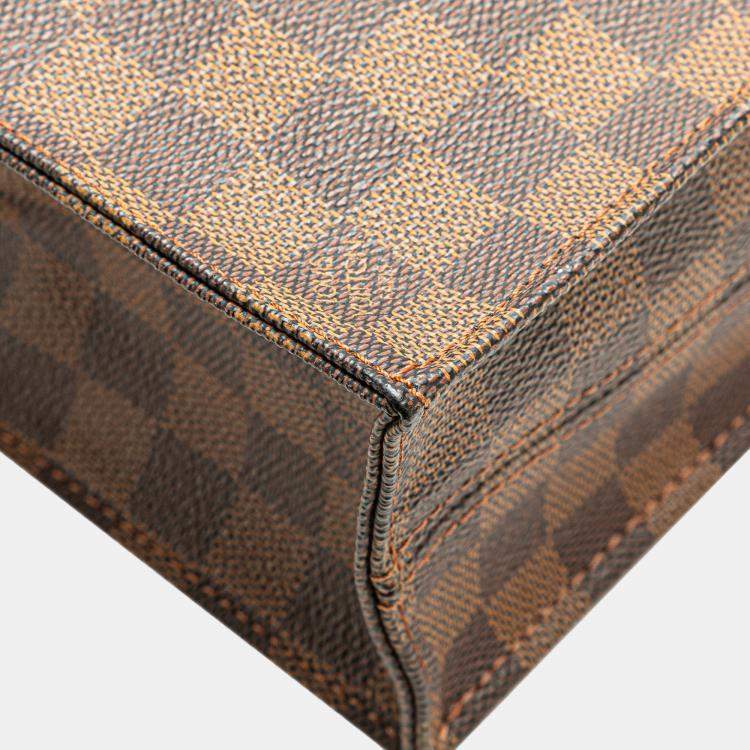 Pre Owned Louis Vuitton Brown Damier Ebene Sac Plat