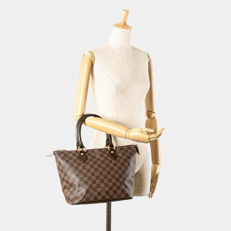 Pre Owned Louis Vuitton Brown Damier Ebene Saleya PM
