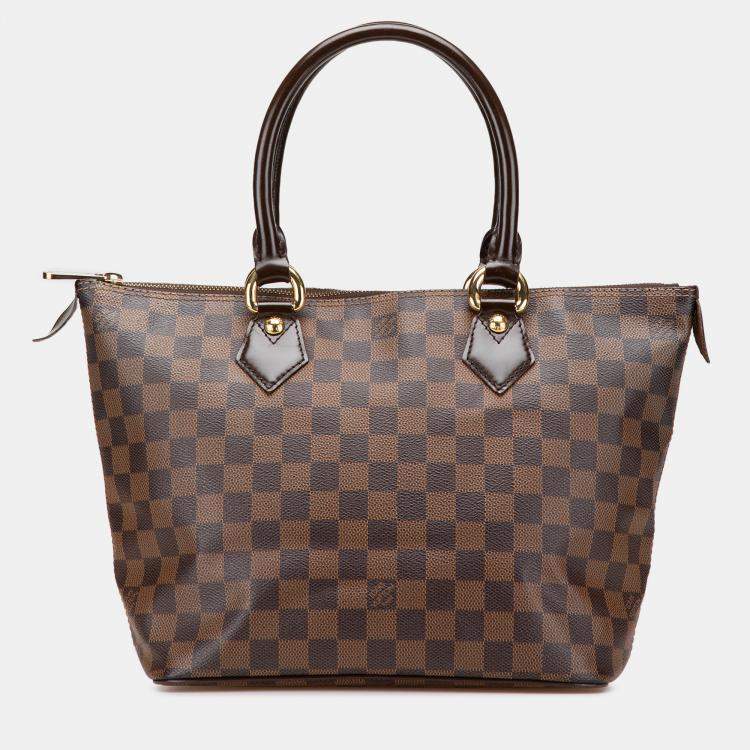 Pre Owned Louis Vuitton Brown Damier Ebene Saleya PM
