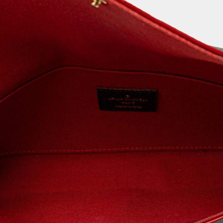 Pre Owned Louis Vuitton Navy Blue Monogram Empreinte Pochette Felicie